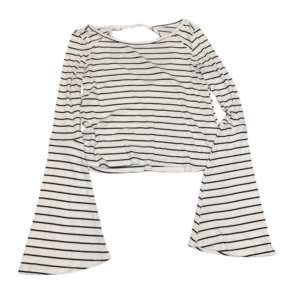 wide arm striped top